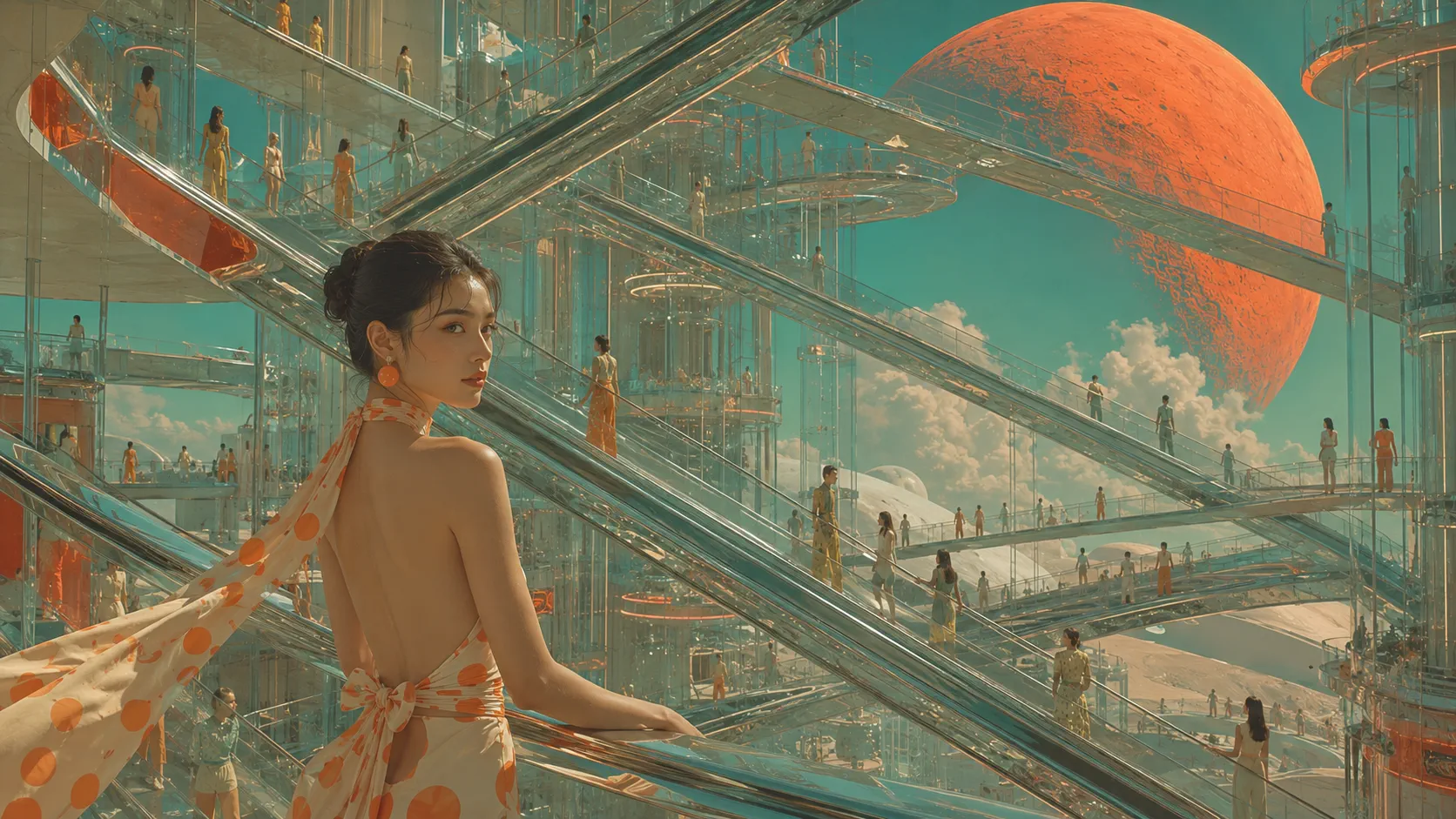 A future city built around a fashion world